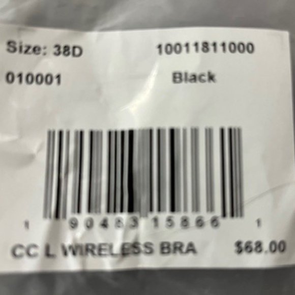 Tommy John Cool Cotton Wireless Bra 38D Black - Picture 8 of 9